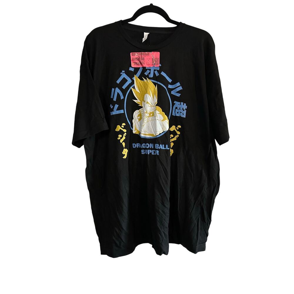 DRAGONBALLZ SUPER Anime Black Graphic Cotton Tee Size Men's XXL